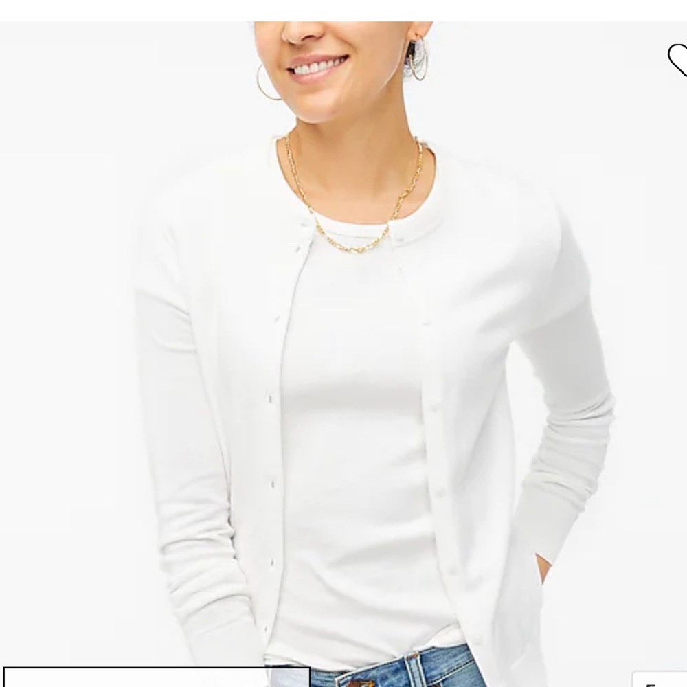 J. Crew Factory Lightweight White Caryn Cardigan. Plus Size XXL - Picture 2 of 9
